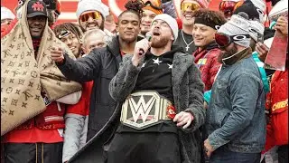 Travis Kelce super bowl rally speech
