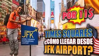 Me fui para TIMES SQUARES 🗽 en tren desde JFK por 11 dólares