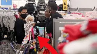 HANDING STRANGERS RANDOM ITEMS IN WALMART *Fight Broke Out*