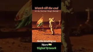 India Landing to Mars Digital Artwork | Photoshop Manipulation | H Graphicspro