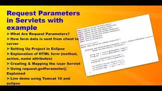 Request Parameters in Servlets with example using Tomcat 10