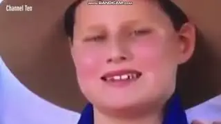 Boy catches two flies on his face using his tongue
