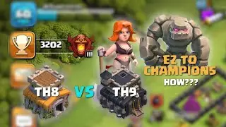CARAKU PUSH TROPHY KE CHAMPIONS!!! TH 8 VS TH 9? CLASH OF CLANS!!
