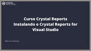 Curso Crystal Reports - Instalando Crystal Reports For Visual Studio