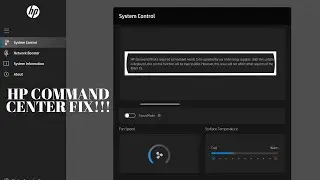 Hp Command Center not working fix