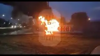В подмосковном Наро-Фоминске сожгли стелу на въезде в город