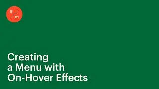 Creating a Menu with On-Hover Effects in Readymag