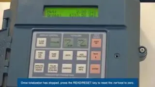 Rosemount 8712 LOI Operation - How to Reset the Net and Gross Total Values on the Totalizer
