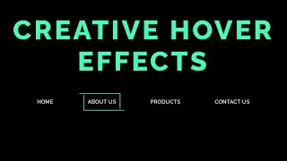 How To Add Creative Hover Effects On Menu Bar | Effective Animation On Hover Menu | Smart Webtuts