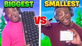 The Worlds Smallest Keyboard vs The Worlds Largest Keyboard In Arena