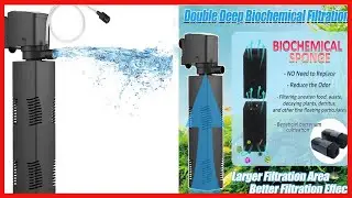 TARARIUM Aquarium Filter for 40-200 Gal. Tank Crystal Biochemical Filtration Powerful Submersible