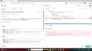 Leetcode # 1636. Sort Array by Increasing Frequency (Python)
