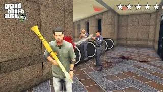 GTA 5 - Lamar’s FIVE STAR COP BATTLE  (GTA V Funny Moments)