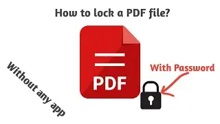 How to lock a PDF file without any app in mobile | Tech with Pratyush