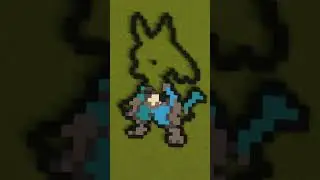 Lucario pixel art #shorts #emojichallenge #minecraft #minecraftbuilding #timelapse
