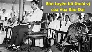 Bản tuyên bố thoái vị của Vua Bảo Đại