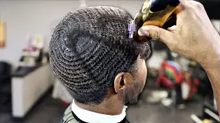 END OF A 5 MONTH 360 WAVE WOLF | SELF HAIRCUT *SAFISFYING