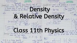 Density | Relative Density | Chapter 9 | Mechanical Properties of Fluids | Class 11
