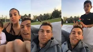 Cristiano Ronaldo | Instagram Live Stream | 17 April 2018 w/ Ronaldo Jr & Girlfriend