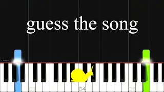 guess the song Piano SLOW Tutorial