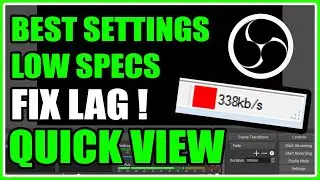 😲 OBS Studio- How To Fix Lag Dropped Frames & Stuttering(Stream / Record) BEST SETTINGS Low Specs PC