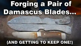 Making a Matched Pair of Damascus Knives: Part 1 Beginning to Quench.