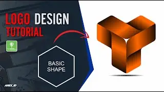 3D Modern Logo Design in Coreldraw Tutorial for Beginners | #arex_id #logodesign