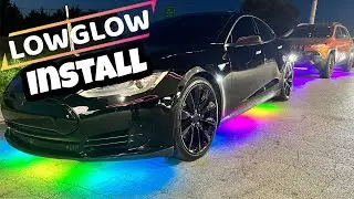 installing lowglow on my Tesla! (Underglow install)