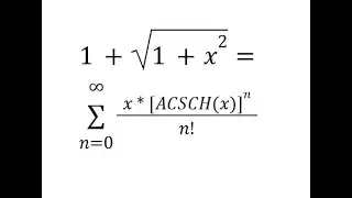 ASINH ACSCH Taylor Maclaurin SERIESSUM LINEST POLYNOMIAL REGRESSION in google sheets or excel