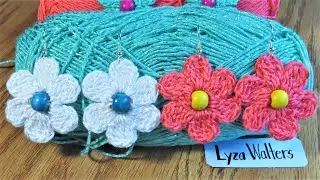 Crochet Flower Earrings Easy