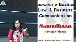 CMA Foundation Law Gamechanger - Samadhaan Revision Notes
