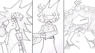 Drawing Fundamental Paper Education characters in 5sec,10sec,1mins,5mins vol.6🤩🤩🤩