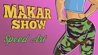 Vector Art by Makar x Army Girl. Рисунок в стиле GTA