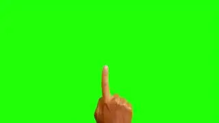 Hand Gesture Tapping Finger Studio Green Screen│Motion Graphic Transitions│Green Screen│OBS