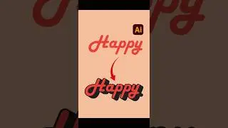 How to create 3D text effect  in illustrator 