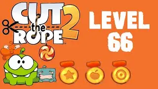 Cut the Rope 2 - Level 66 (3 stars, 43 fruits, 1 star + don't use Lick's help)