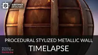 Substance Designer - Stylized Metallic Wall