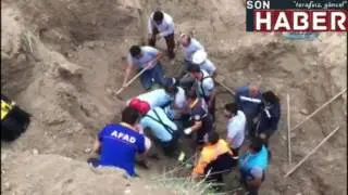 (DENİZLİ) Toprak altında kalan işçi bir buçuk saat sonra kurtarıldı|sonhaber.im