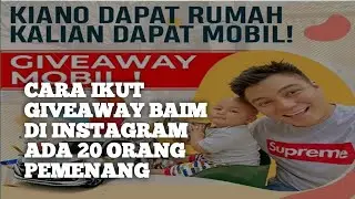CARA IKUT GIVEAWAY BAIM WONG DI INSTAGRAM ADA 20 ORANG PEMENANG BURUAN IKUTAN