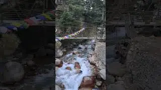Beautiful Mountain Glacier river in Harshil Himalayas.