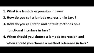 Lambda Expression Interview Questions in Java