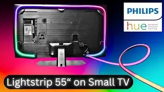 How to Fit a 55" Philips Hue Lightstrip on a Small TV + Syncing