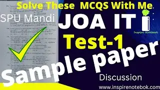 JOAIT Sample Paper, इसे देखने के बाद ही  तैयारी करें | SPU Mandi , JOAIT 965, Syllabus JOA IT