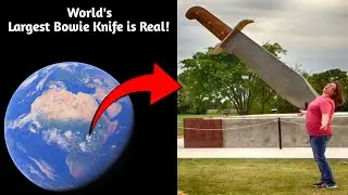 World's Largest Bowie Knife 😱 is Real! On Google Map And Google Earth 🌎 #earth #map #googleearth #yt