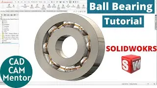 how to make ball bearing in solidworks | assembly of ball bearing in solidworks |solidworks tutorial