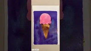 Now we’re craving an ice cream cone!💕🍦🎨: @artbyaalice #shorts #icecream #gelprinting