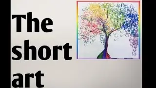colourful ||tree painting||✓✓ # creativity 😎 # easy to draw 👍