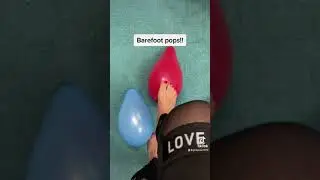 Last 3 balloons on barefoot popping!