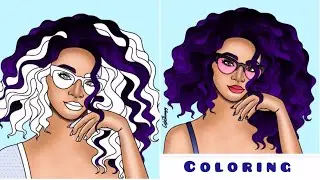 Sound on! Portrait coloring. Relaxing before sleep