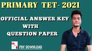 Primary TET Official Answer Kew Download | WB Primary TET 2021 |WB Primary Question Paper |BTC | টেট
